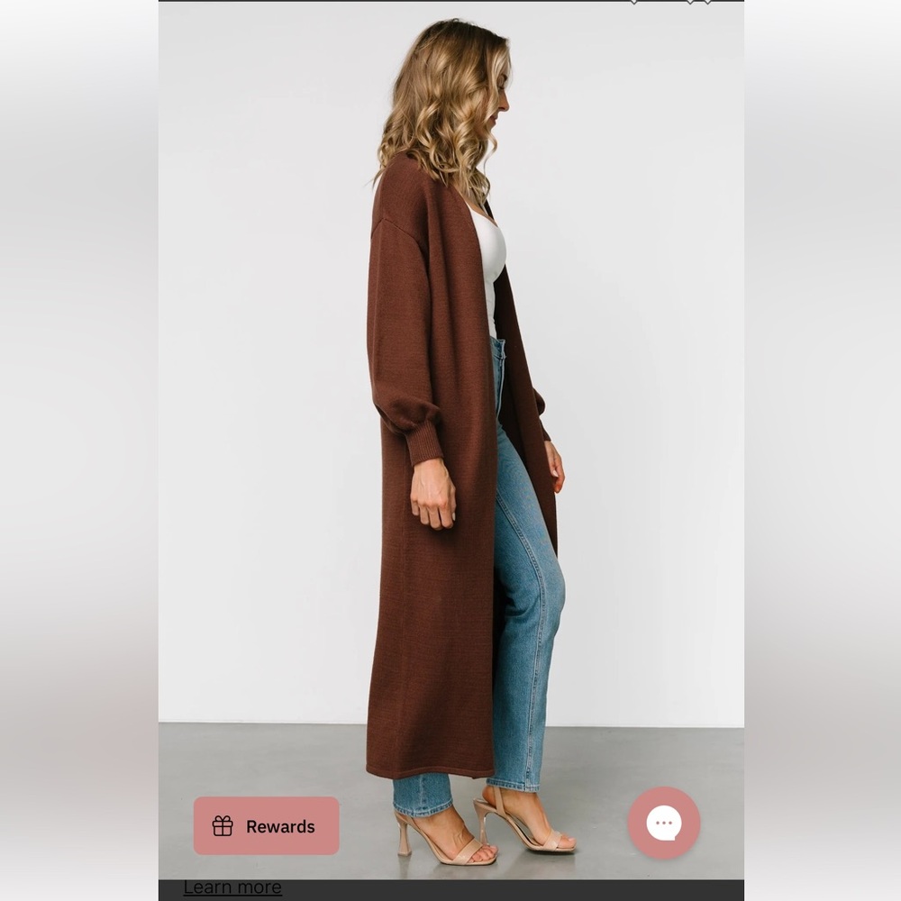 Baltic Born Ethel Long Cardigan in brown - Picture 5 of 10